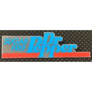 RARE Dr Pepper Sugar Free Plastic Insert Sign 5.75'' x 1.5'' Soda Ephemera